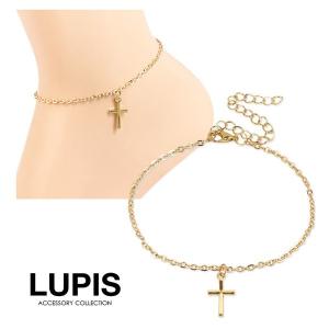 アンクレット レディース シンプル クロス ゴールド ルピス LUPIS｜lupis