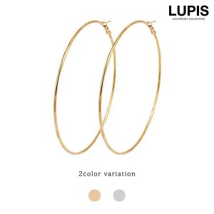 ピアス フープピアス シンプル 大ぶり ゴールド シルバー ルピス LUPIS｜lupis