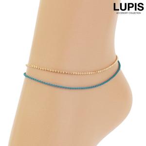 アンクレット レディース チェーン ゴールド ターコイズ ルピス LUPIS｜lupis