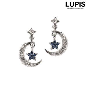 ピアス ムーン スター ストーン パヴェ シルバー 揺れる かわいい おしゃれ 大人 ルピス lupis｜LUPIS Yahoo!店