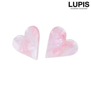 ピアス シェル ハート ピンク かわいい キュート プレート シンプル ルピス LUPIS｜lupis