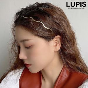 カチューシャ ヘアアクセサリー 細め メタル ウェーブ