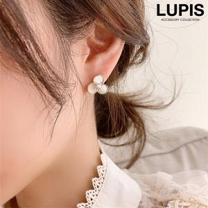 ピアス フラワー 大人 ワンポイント 上品 かわいい 20代 30代 40代 おしゃれ ルピス LUPIS｜lupis