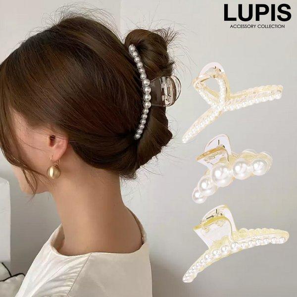 バンスクリップ ヘアクリップ ヘアアクセサリー パール クリア 大人 上品 かわいい おしゃれ シン...