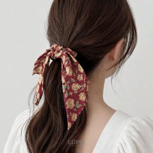 ヘアアクセサリー シュシュ ヘアゴム 花柄 フ...の詳細画像1