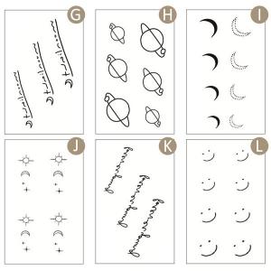 タトゥーシール ハート 文字 メッセージ くま...の詳細画像2