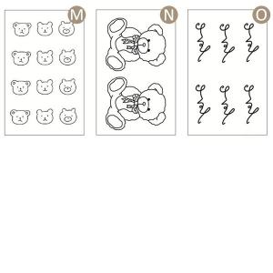 タトゥーシール ハート 文字 メッセージ くま...の詳細画像3