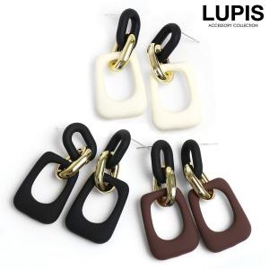 ピアス レディース BIGチェーン メタル マット ボリューム 大人レディ おしゃれ かわいい ルピス LUPIS｜LUPIS Yahoo!店