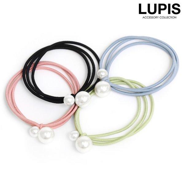 ヘアアクセサリー ヘアゴム パール シンプル カラー 小ぶり ワンポイント 大人 エレガント 上品 ...