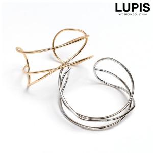 バングル ブレスレット メタル シンプル 華奢 ライン クロス ワイド カジュアル きれいめ 上品 華やか ルピス lupis｜LUPIS Yahoo!店