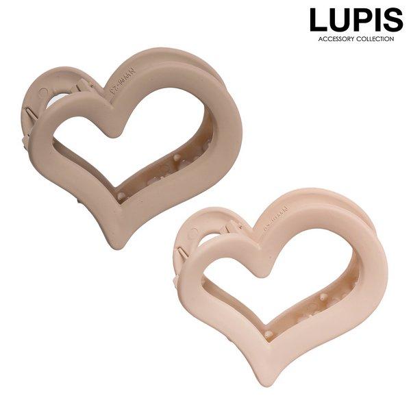 ヘアクリップ バンスクリップ ヘアアクセサリー ハート かわいい シンプル 大人 マットカラー ベー...