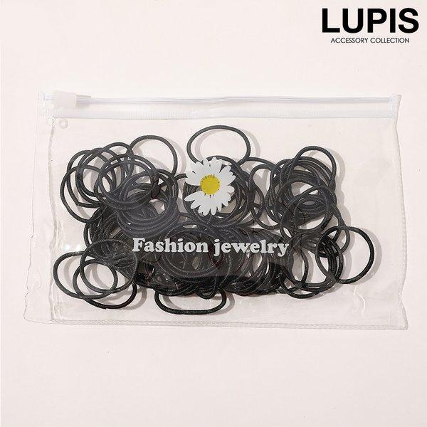 ヘアゴム セット ヘアアクセサリー ブラック キッズ レディース 100本入り 小さめ ミニ ヘアア...