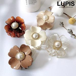 ヘアクリップ ヘアアクセサリー フラワー パール
