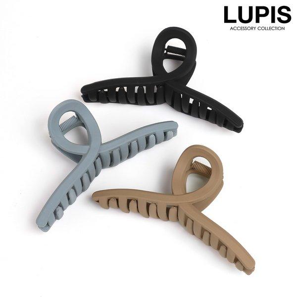 バンスクリップ ヘアクリップ ヘアアクセサリー ループライン マットカラー 大きめ おしゃれ ブラッ...