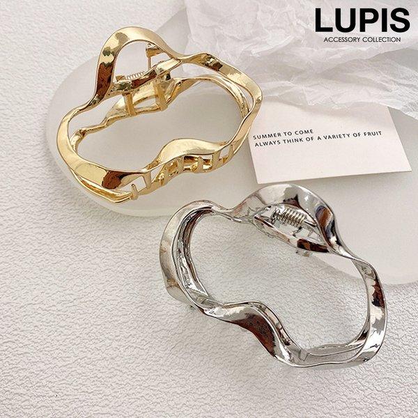 ヘアクリップ バンスクリップ 変形 メタル 小さめ もこもこ 大人っぽい ゴールド シルバー 簡単ア...