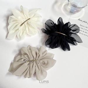 バレッタ ヘアアクセサリー シフォン メタル ...の詳細画像4