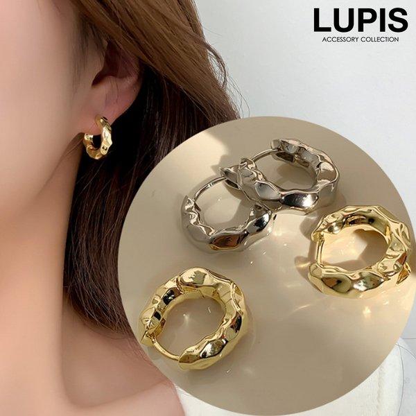 ピアス フープ メタル シンプル 変形 ニュアンス こなれ感 モード カジュアル きれいめ 小さめ ...