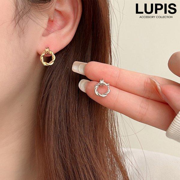 ピアス レディース メタル ツイスト リング サークル 小ぶり 小さめ シンプル 揺れる こなれ感 ...