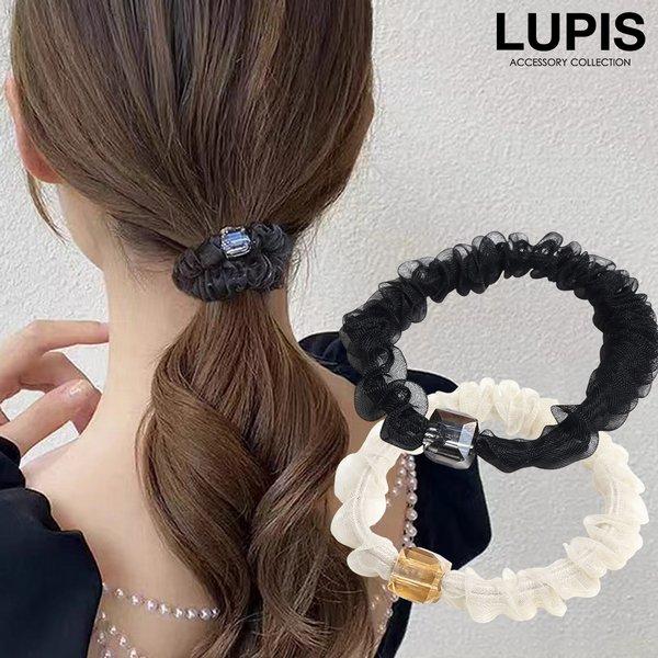ヘアアクセサリー ヘアゴム おしゃれ オーガンジー シアー 透け感 ガーリー 大人っぽ 上品 華やか...