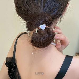 ヘアゴム ヘアアクセサリー ハート オーロラ ...の詳細画像1