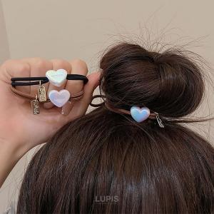 ヘアゴム ヘアアクセサリー ハート オーロラ ...の詳細画像3