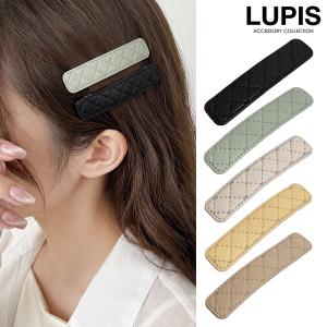 ヘアアクセサリー ヘアピン ぱっちん キルティング スクエア ステッチ おしゃれ かわいい 大人っぽ ヘアアレンジ 韓国 韓国っぽ ルピス lupis