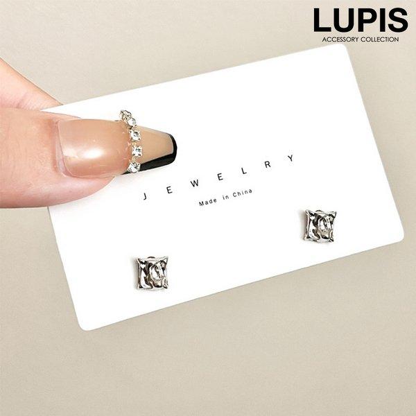 ピアス レディース メタル 変形 ニュアンス こなれ感 スクエア シンプル スタイリッシュ モード ...