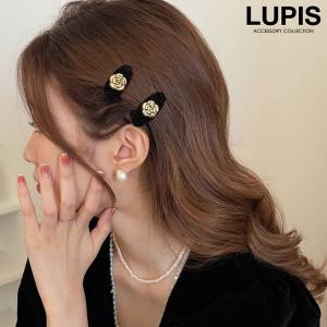 BLAZE スクエア クリップ マーブル カラー × ゴールド ヘアアクセ 髪