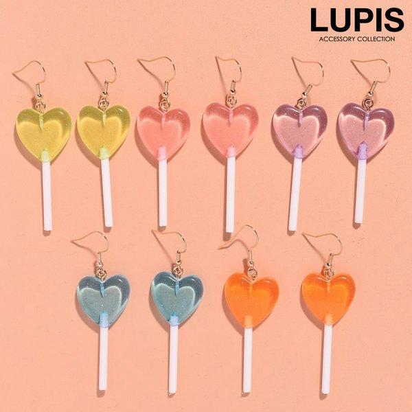 ピアス レディース ハート キャンディ ドロップ 飴 ポップ ガーリー かわいい クリア ラメ ユニ...