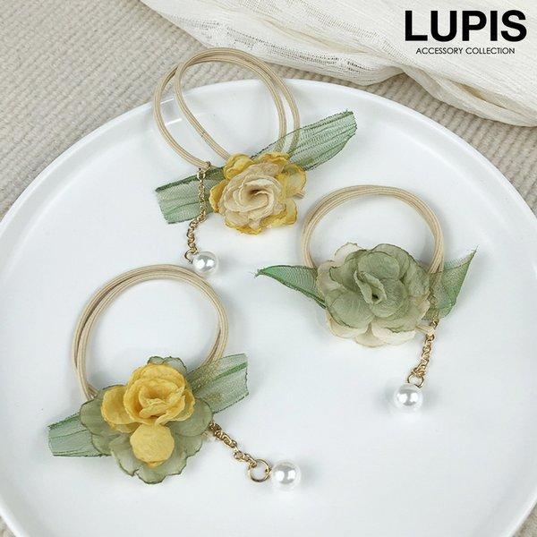 ヘアゴム ヘアアクセサリー フラワー アンティーク ナチュラル 大人っぽ おしゃれ ヘアレンジ まと...