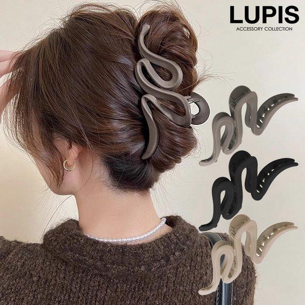 ヘアクリップ バンスクリップ ヘアアクセサリー ニュアンス ウェーブ おしゃれ 上品 マットカラー ...