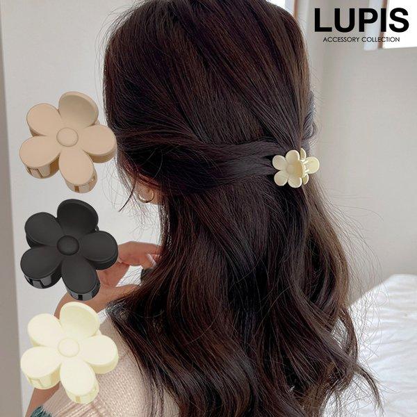ヘアクリップ バンスクリップ ヘアアクセサリー フラワー 小さめ ミニ マットカラー シンプル おし...
