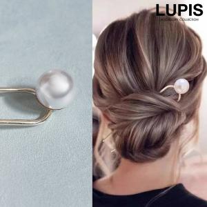 ヘアアクセサリー ヘアスティック U字コーム コーム かんざし ヘアピン パール 上品 お団子 ヘアアレンジ 和装 洋装 オケージョン 40代 ルピス lupis｜LUPIS Yahoo!店