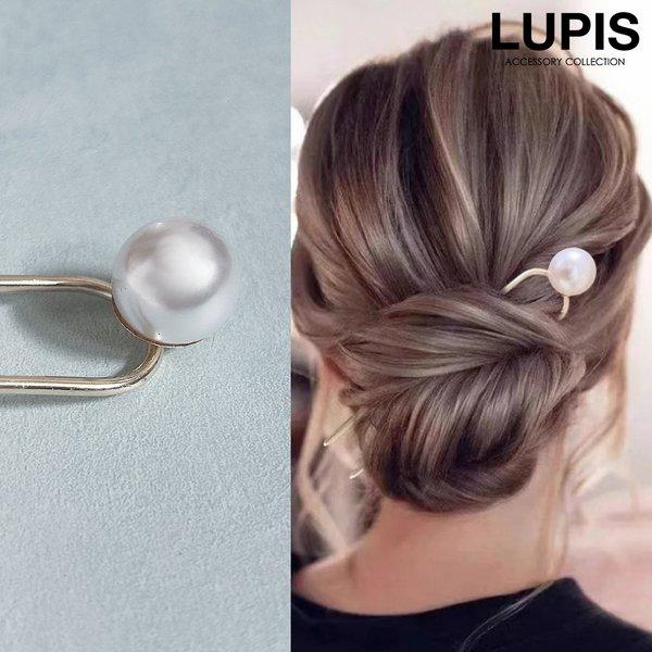 ヘアアクセサリー ヘアスティック U字コーム コーム かんざし ヘアピン パール 上品 お団子 ヘア...