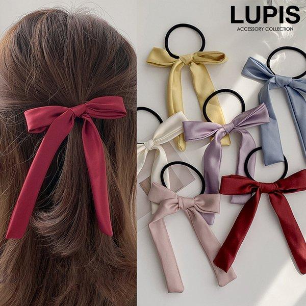 ヘアアクセサリー ヘアゴム リボン サテン風 かわいい シンプル 上品 華やか オケージョン ガーリ...