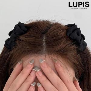 ヘアアクセサリー ヘアクリップ ミニクリップ 小さめ リボン サテン 上品 シンプル ガーリー 前髪アレンジ サイドヘア バレエコア 40代 ルピス 爆買