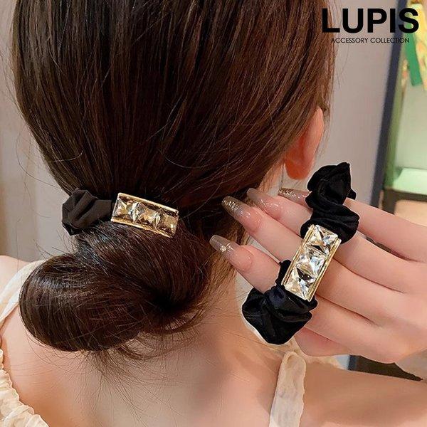 ヘアアクセサリー ヘアゴム シュシュ ビジュー キラキラ 華やか 上品 簡単 まとめ髪 ヘアアレンジ...