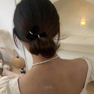 ヘアアクセサリー ヘアクリップ リボン ベロア...の詳細画像1