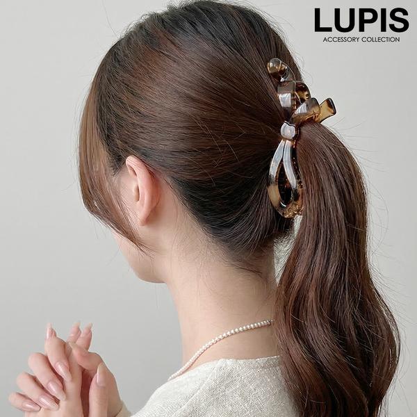 ヘアアクセサリー ヘアクリップ バナナクリップ リボン ノット 結び目 べっ甲 レオパード 大人っぽ...