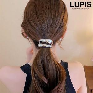 ヘアアクセサリー ヘアゴム メタル 2連 ニュアンス 変形 こなれ感 おしゃれ スタイリッシュ モード 大人っぽ まとめ髪 ポニー 韓国 韓国っぽ lupis ルピス｜LUPIS Yahoo!店