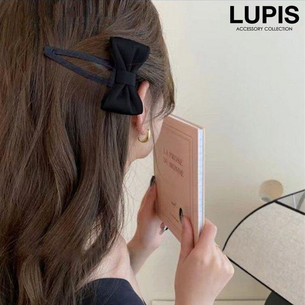 ヘアアクセサリー ヘアピン ぱっちん スリーピン リボン ベロア 上品 ガーリー 華やか フレンチガ...