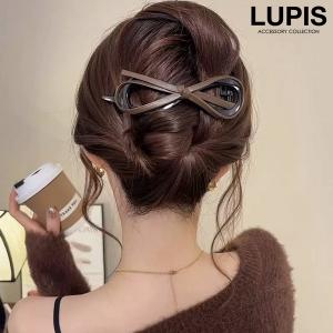 ヘアアクセサリー ヘアクリップ バナナクリップ リボン 30代 40代 レザー調 シンプル 大人 簡単 まとめ髪 韓国 韓国っぽ lupis ルピス｜LUPIS Yahoo!店