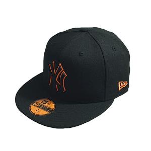 ニューエラ NEW ERA MLB キャップ 帽子 59FIFTY FITTED NEON POP NEW YORK YANKEES ニューヨーク ヤンキース ブラックハンターフレイムオレンジ