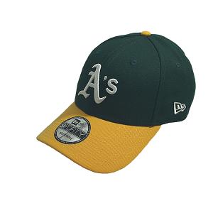 ニューエラ NEW ERA MLB ストラップバックキャップ 帽子 9FORTY MLB THE LEAGUE オークランド アスレチックス グリーンイエロ―｜lupo-tff