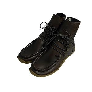 PUNTO PIGRO プントピグロ セッキアーリミケーレ レザーハイカットモカシンマウンテンブーツ MOUNTAIN BOOTS CASTORO ダークブラウン｜lupo-tff