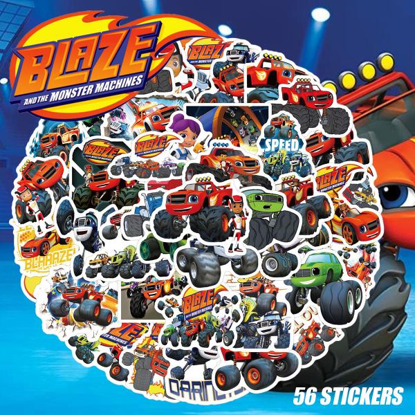 ブレイズ&amp;モンスターマシン ステッカー 56枚セット 防水 シール Blaze and the Mo...