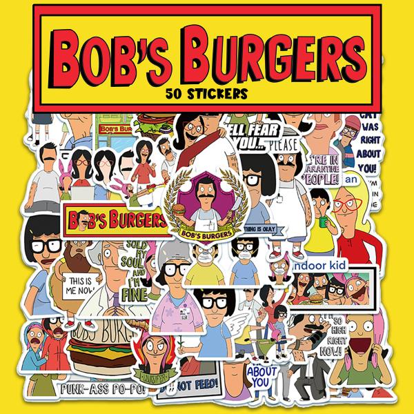 ボブズバーガーズ ステッカー 50枚セット PVC 防水 シール 大量 Bob&apos;s Burgers ...