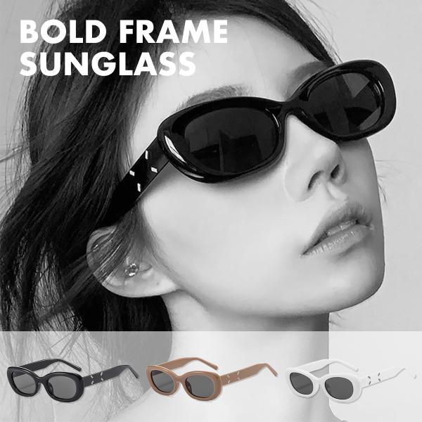 ボールド フレーム サングラス 全4色  UVカット 大きめ 太め ワイドフレーム スクエア  眼鏡...
