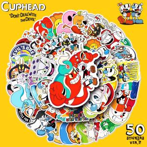 カップヘッド ステッカー 50枚セット PVC 防水 シール CUPHEAD レトロ インディーゲーム アニメ キャラクター マグマン