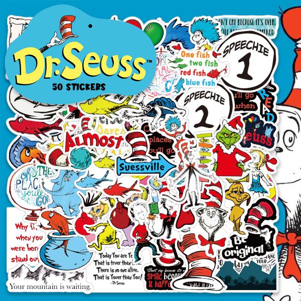 Dr. Seuss ステッカー 50枚セット ドクタースース 絵本作家 海外 映画 児童文学 児童書...